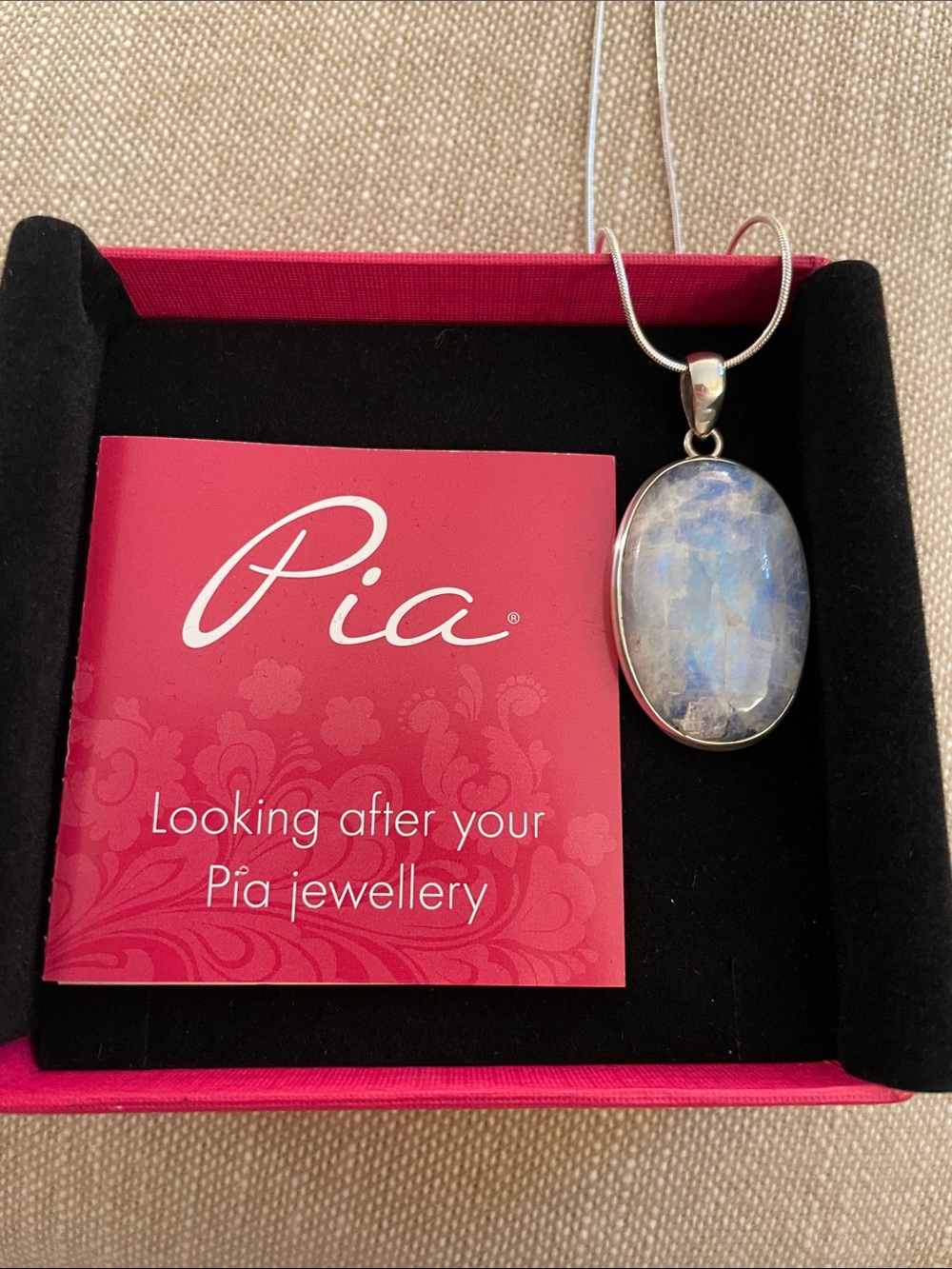 Pia Sterling Silver Moonstone Necklace
